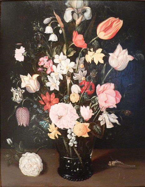 Ambrosius Bosschaert Flowers in a glass vase oil painting image